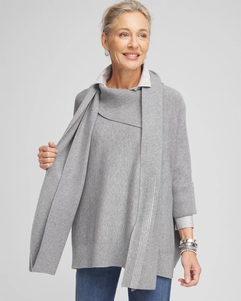 小物 arts&science cashmere flat stole Rhinestone Cashmere Blend Scarf | Chico's
